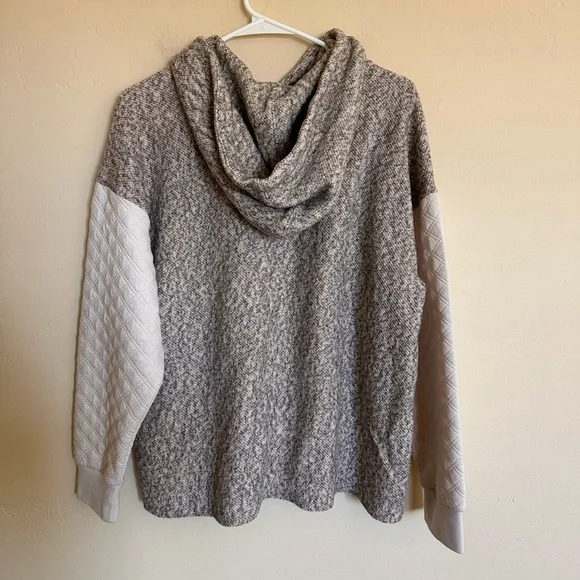 Madewell Quilted-Sleeve Hoodie Sweatshirt - Picture 4 of 6